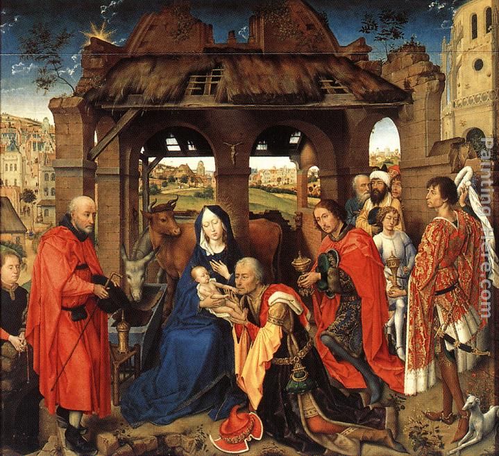 Adoration of the Magi painting - Rogier van der Weyden Adoration of the Magi art painting